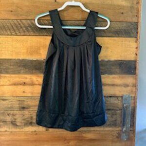 H&M Satin Babydoll Sleeveless Tank Top Black Size 6 Elegant Dressy